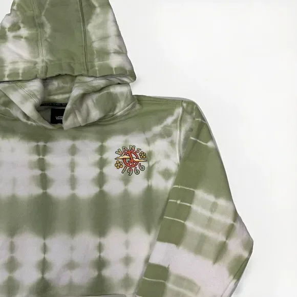 Vans Tie Dye Outfit 3 Piece Hoodie‎ Shirt Shorts Green White Youth M/L 12/14 - Picture 11 of 14